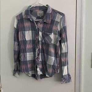 Rails Pink and Blue Plaid Shirt